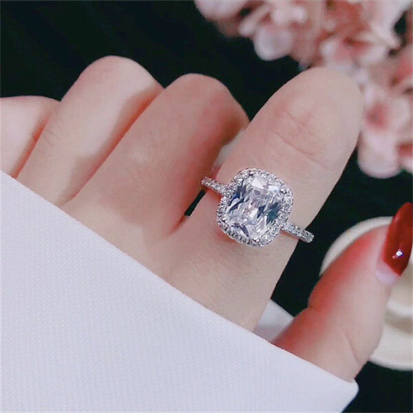 Rings For Women Bridal Wedding Anelli Trendy Jewelry Engagement Ring White Gold Color Anillos - Image 5