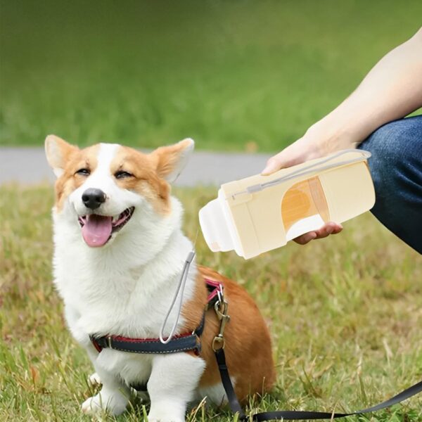 2 In 1 Travel Dog Water Bottle Pet Water Dispenser Feeder Drinking Feeder Dog Outing Water Feeder Pets Outdoor Portable Cup Pet Products - Image 4