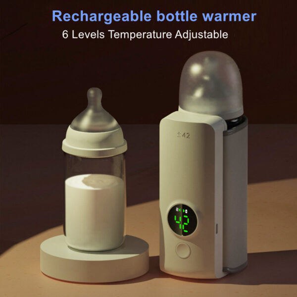 Portable Wireless Rechargeable Baby Bottle Warmer USB Charging And Heating Bag Portable Constant Temperature Milk Warmer Universal Bottle Insulation Sleeve - Image 4