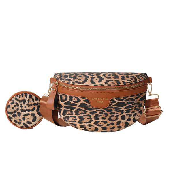 Women's Simple Fashion All-match Leopard Print Printed Shoulder Bag - Image 5