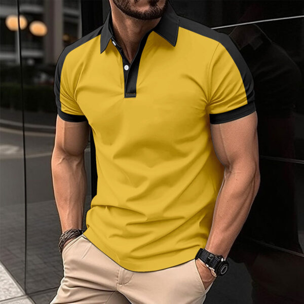 Men's Short Sleeve Business Shirt Summer Casual Polo Shirts - Image 4