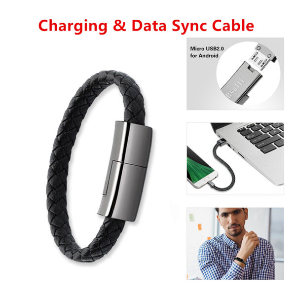 New Bracelet Charger USB Charging Cable Data Charging Cord For IPhone14 13 Max USB C Cable For Phone Micro Cable - Image 2