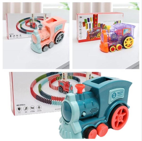 Domino Train Toys Baby Toys Car Puzzle Automatic Release Licensing Electric Building Blocks Train Toy - Image 6