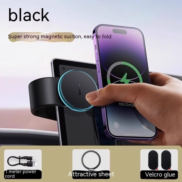 Magnetic Bendable Car Mobile Phone Holder Wireless Charger Phone Holder 15W Car Dash Mount Compatible With Phone - Image 10