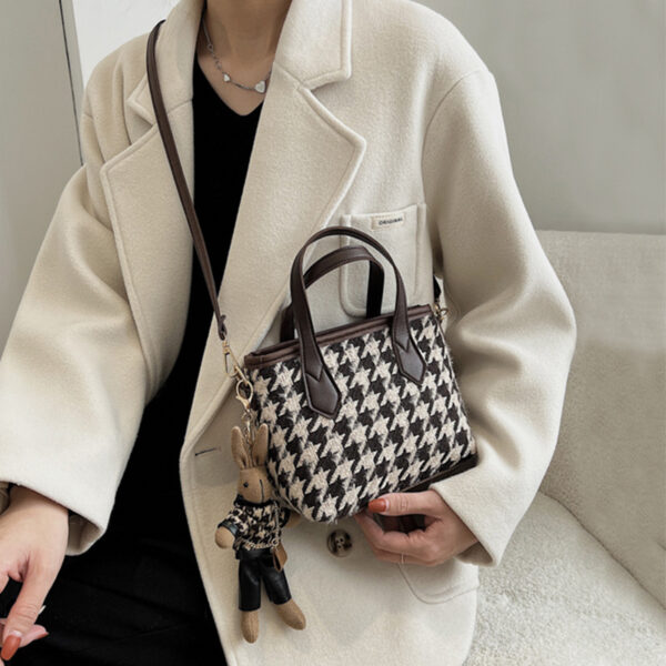 Fashion Houndstooth Shoulder Bags Portable Checkerboard Handbags All-match Messenger Bag Women Totes - Image 2